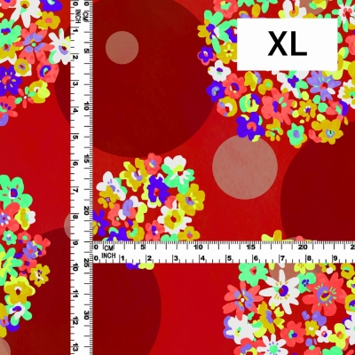 Flamenco Fabric / Floral & Dots / JKF-185-RD