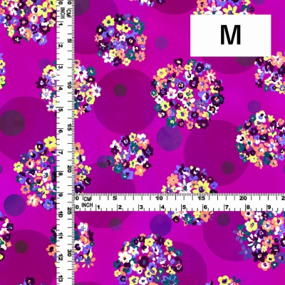 Flamenco Fabric / Floral & Dots / JKF-185-RDPU
