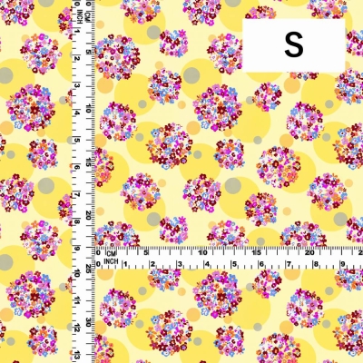 Flamenco Fabric / Floral & Dots / JKF-185-YE