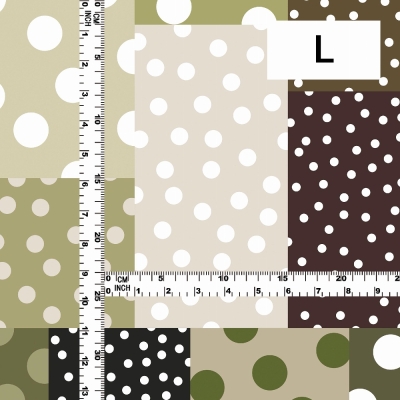 Flamenco Fabric / Dots & Patchwork Style / JKF-195-BE