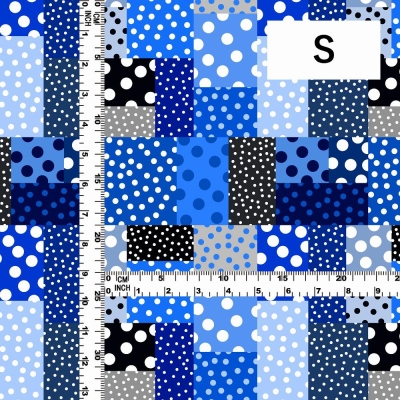 Flamenco Fabric / Dots & Patchwork Style / JKF-195-BL