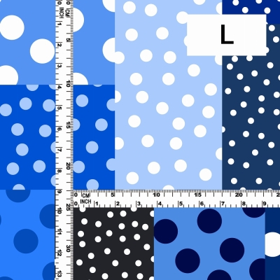 Flamenco Fabric / Dots & Patchwork Style / JKF-195-BL