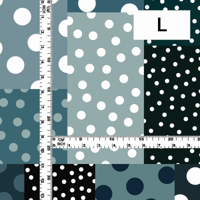 Flamenco Fabric / Dots & Patchwork Style / JKF-195-GYBL
