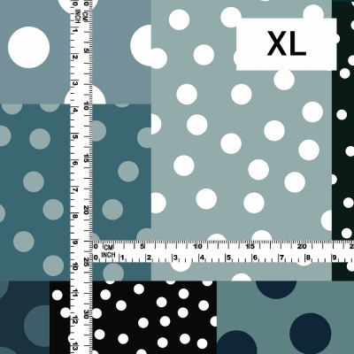 Flamenco Fabric / Dots & Patchwork Style / JKF-195-GYBL