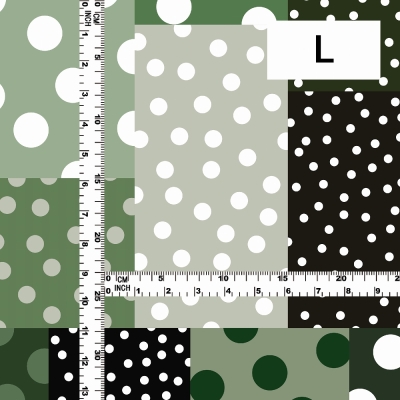 Flamenco Fabric / Dots & Patchwork Style / JKF-195-GYGR