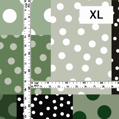 Flamenco Fabric / Dots & Patchwork Style / JKF-195-GYGR