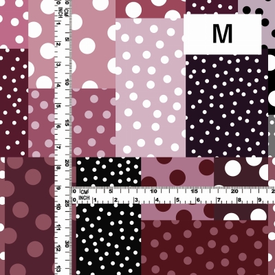 Flamenco Fabric / Dots & Patchwork Style / JKF-195-GYRD