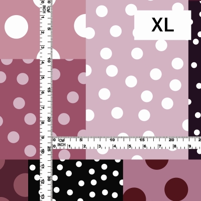Flamenco Fabric / Dots & Patchwork Style / JKF-195-GYRD