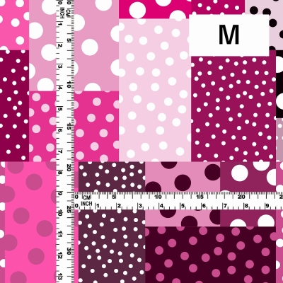 Flamenco Fabric / Dots & Patchwork Style / JKF-195-PI