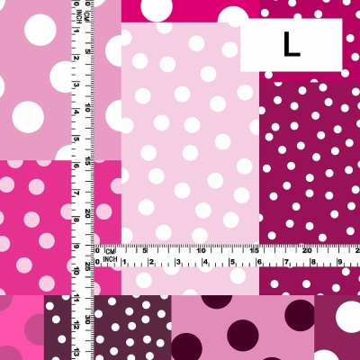 Flamenco Fabric / Dots & Patchwork Style / JKF-195-PI