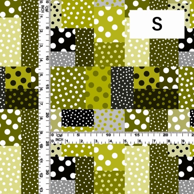 Flamenco Fabric / Dots & Patchwork Style / JKF-195-YE