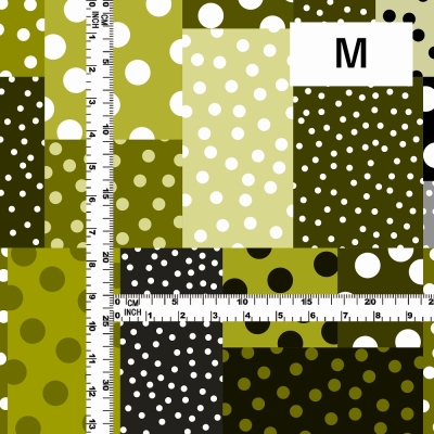 Flamenco Fabric / Dots & Patchwork Style / JKF-195-YE