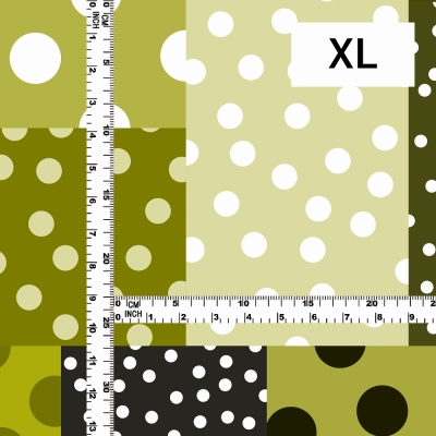 Flamenco Fabric / Dots & Patchwork Style / JKF-195-YE