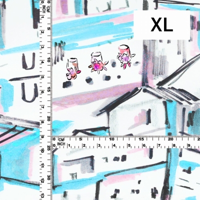 Flamenco Fabric / Townscape Pattern / JKF-197-LBL
