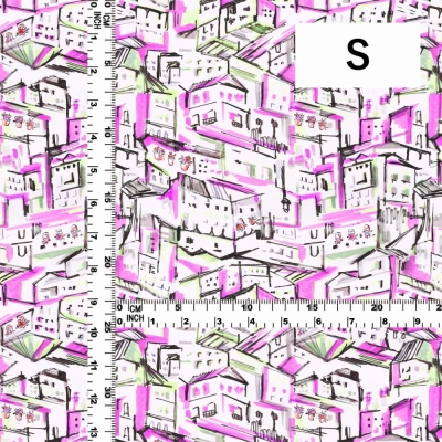 Flamenco Fabric / Townscape Pattern / JKF-197-PI