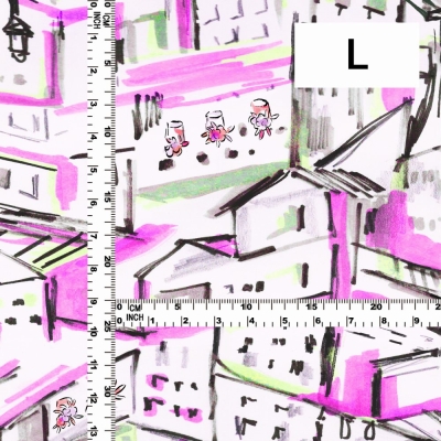 Flamenco Fabric / Townscape Pattern / JKF-197-PI