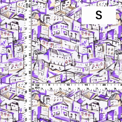 Flamenco Fabric / Townscape Pattern / JKF-197-PU