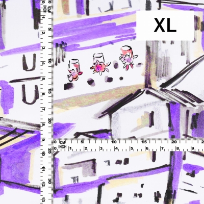 Flamenco Fabric / Townscape Pattern / JKF-197-PU