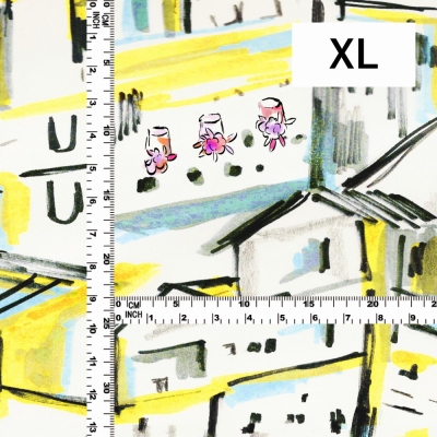 Flamenco Fabric / Townscape Pattern / JKF-197-YE