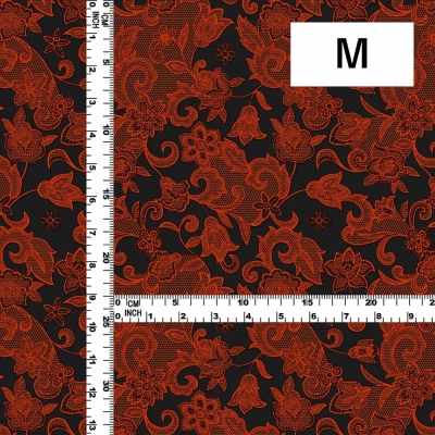 Flamenco Fabric / Lace Print / JKF-700-BKRD
