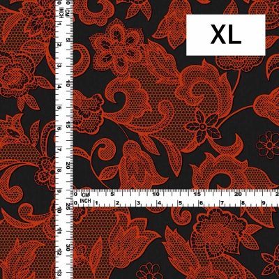 Flamenco Fabric / Lace Print / JKF-700-BKRD