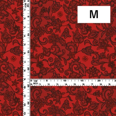 Flamenco Fabric / Lace Print / JKF-700-RDBK