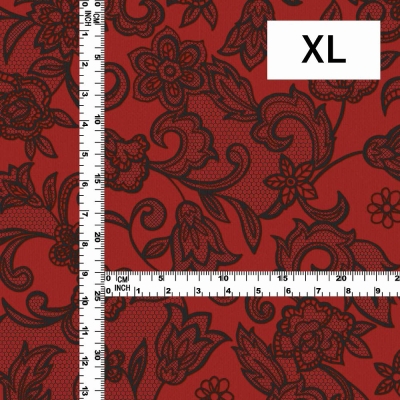 Flamenco Fabric / Lace Print / JKF-700-RDBK