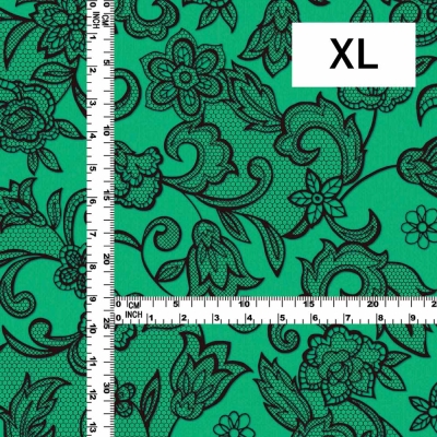 Flamenco Fabric / Lace Print / JKF-700-TBLBK