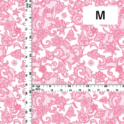 Flamenco Fabric / Lace Print / JKF-700-WHPI