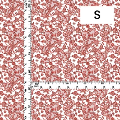 Flamenco Fabric / Lace Print / JKF-700-WHRD