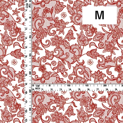 Flamenco Fabric / Lace Print / JKF-700-WHRD