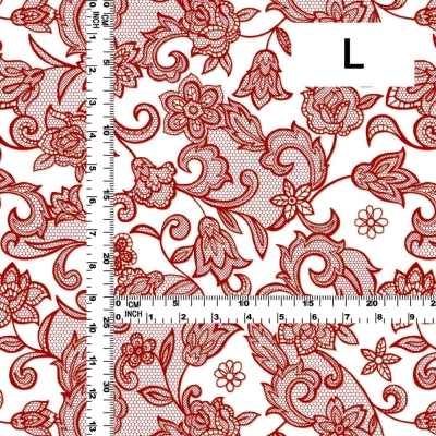 Flamenco Fabric / Lace Print / JKF-700-WHRD