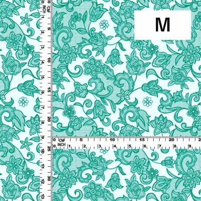 Flamenco Fabric / Lace Print / JKF-700-WHTBL