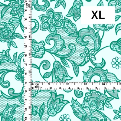 Flamenco Fabric / Lace Print / JKF-700-WHTBL