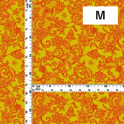 Flamenco Fabric / Lace Print / JKF-700-YERD