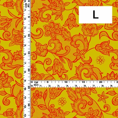 Flamenco Fabric / Lace Print / JKF-700-YERD