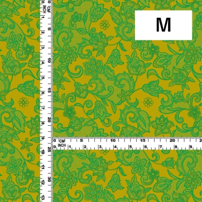 Flamenco Fabric / Lace Print / JKF-700-YETBL