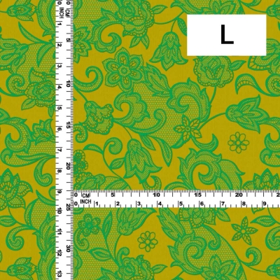Flamenco Fabric / Lace Print / JKF-700-YETBL