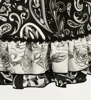 Flamenco Apron and Shawl Set / Paisley / Black / JPA-10