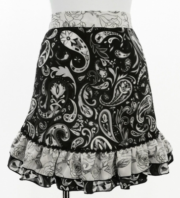 Flamenco Apron and Shawl Set / Paisley / Black / JPA-10