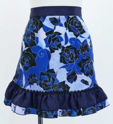 Flamenco Apron and Shawl Set / Roses / Blue / JPA-11
