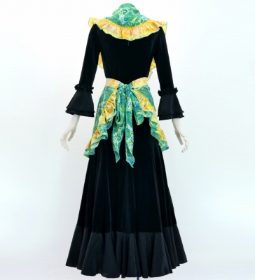 Flamenco Apron and Shawl Set / Butterfly Paisley / Green / JPA-13