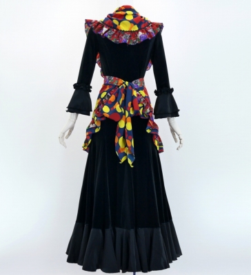 Flamenco Apron and Shawl Set / Dots / Navy&Yellow / JPA-16