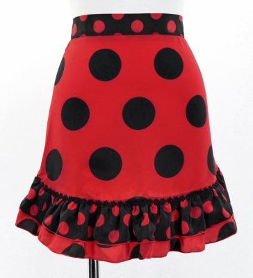 Flamenco Apron and Shawl Set / Polka Dots / Red&Black / JPA-1
