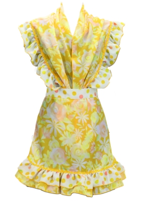 Flamenco Apron and Shawl Set / Floral / Yellow / JPA-20
