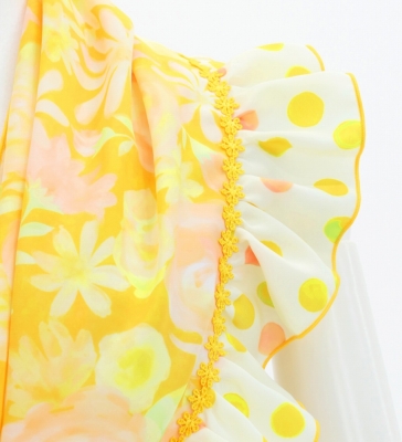 Flamenco Apron and Shawl Set / Floral / Yellow / JPA-20