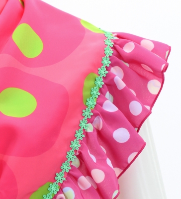 Flamenco Apron and Shawl Set / Dots / Pink / JPA-22