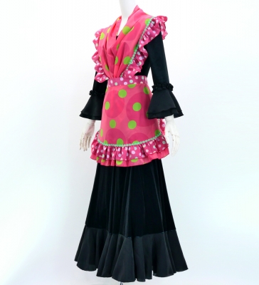 Flamenco Apron and Shawl Set / Dots / Pink / JPA-22
