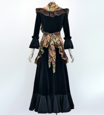Flamenco Apron and Shawl Set / Butterfly Paisley / Red&Yellow / JPA-23