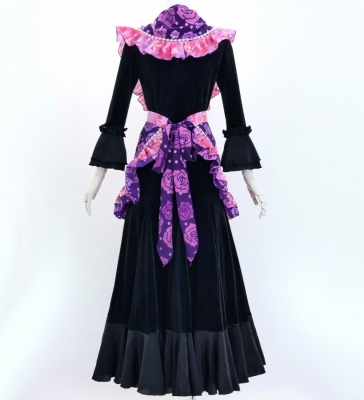 Flamenco Apron and Shawl Set / Roses / Purple / JPA-24